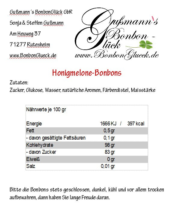 Honigmelone-Bonbons