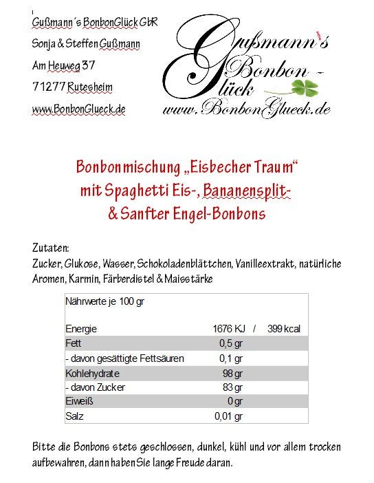 Bonbonmischung "Eisbecher Traum"